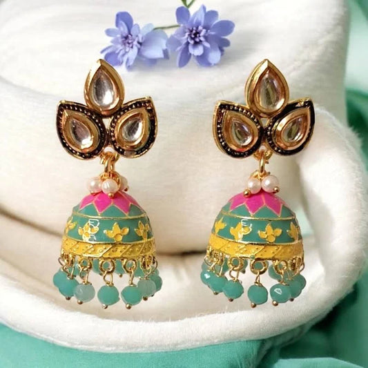 Meenakari jhumka